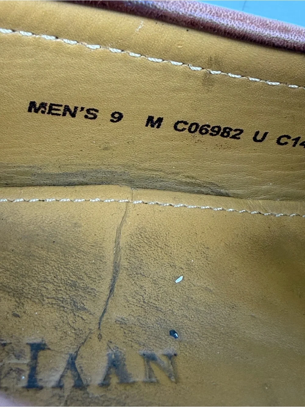 Cole Haan brown leather penny loafers traditional moccasin stitching Sz 9M